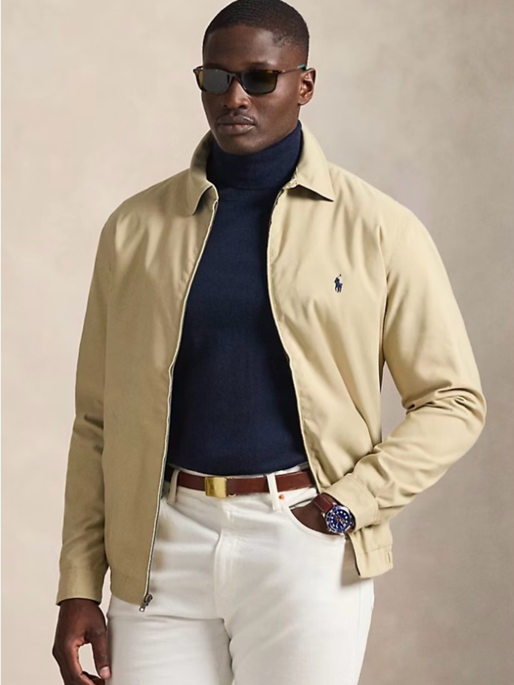 Bi-Swing Polo by Ralph Lauren Men’s Beige Jacket